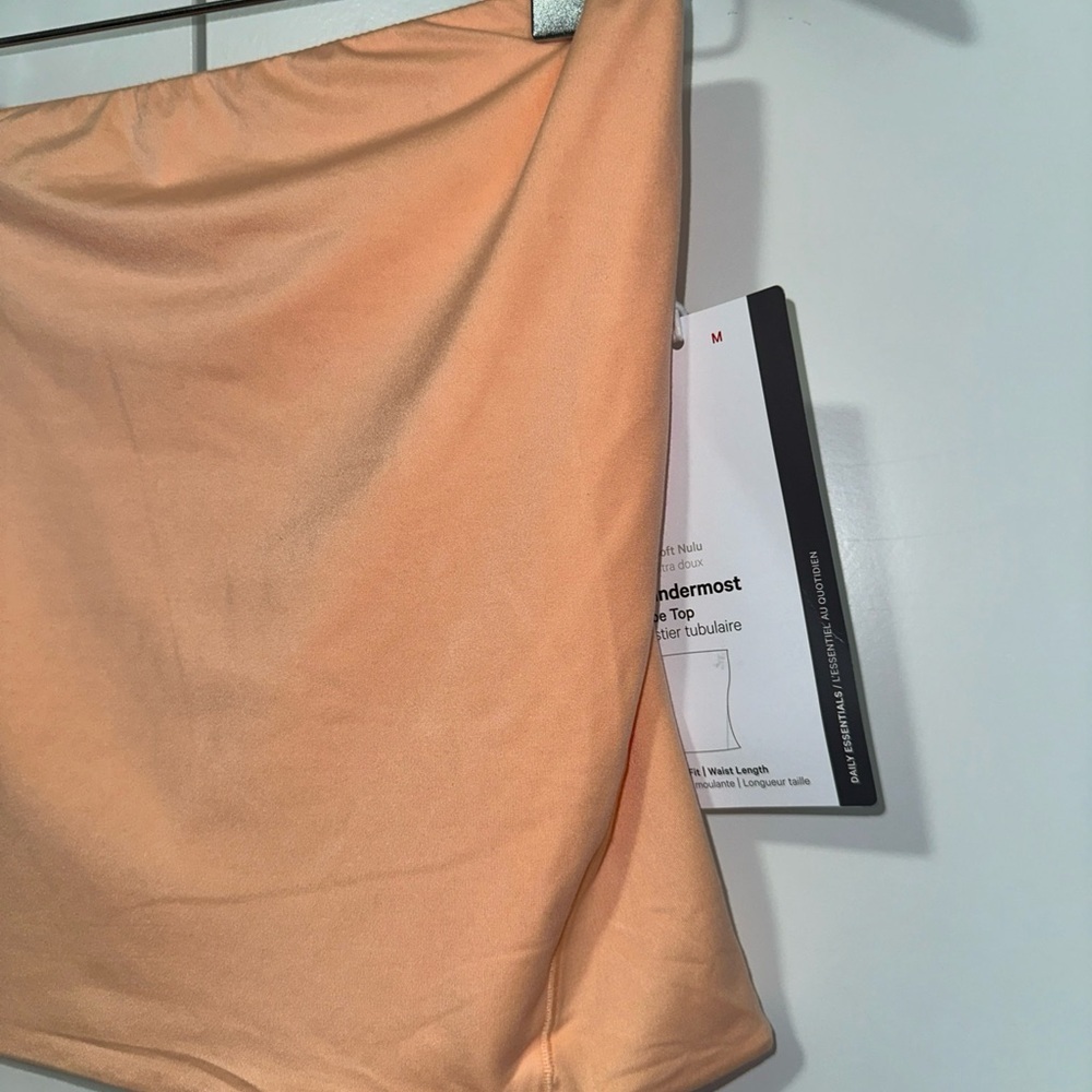 Lululemon Wundermost Ultra Soft Nulu Tube Top M Orange NWT - Picture 3 of 6